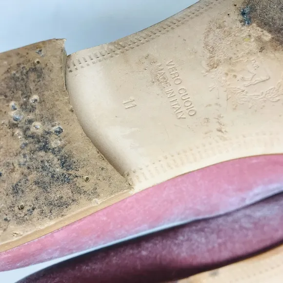 Del Toro Sant Ambroeus Suede Loafer Flats Pink Size 11