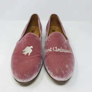 Del Toro Sant Ambroeus Suede Loafer Flats Pink Size 11