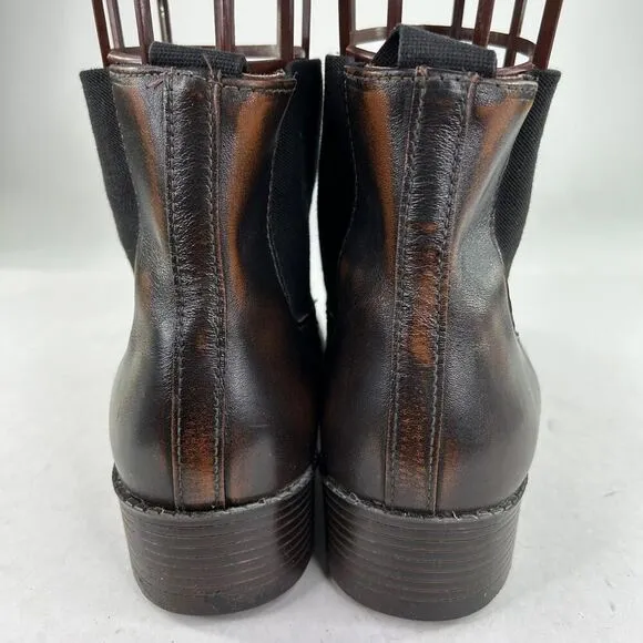 Dexter USA Men's Chelsea Boots US 10.5 M Brown Pull-On Casual Square-Toe Boot