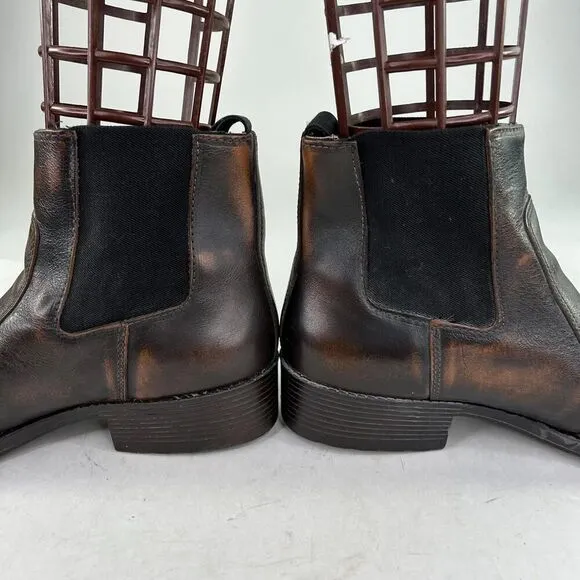 Dexter USA Men's Chelsea Boots US 10.5 M Brown Pull-On Casual Square-Toe Boot