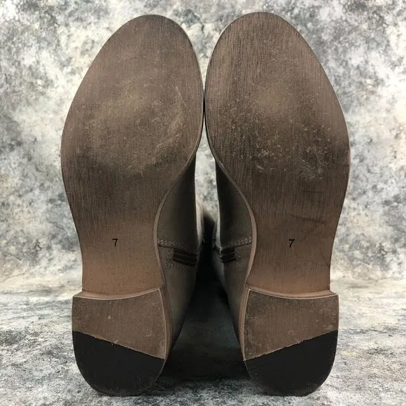 Diba True Women's Size 7 Rainy Nights Grey Suede Partial Side Zip Tall OTK Boots