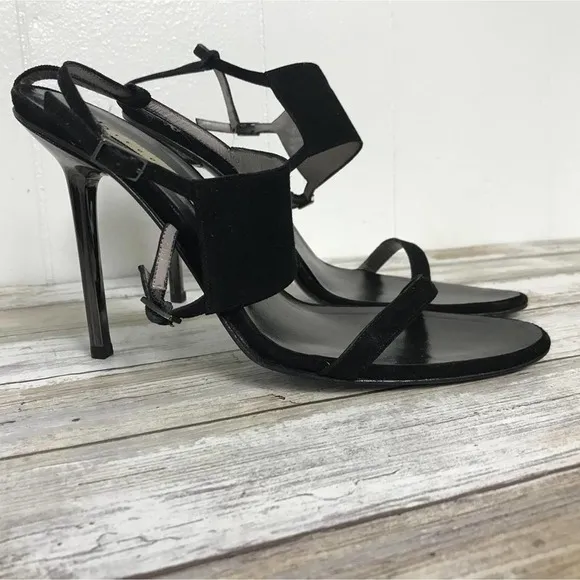 DIEGO DOLCINI BLACK SUEDE LEATHER SANDALS 37