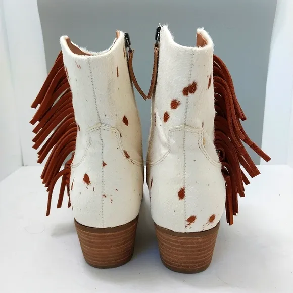 Dingo Hair We Go Genuine Calf Hair Ankle Boots, NEW, Size 9‎