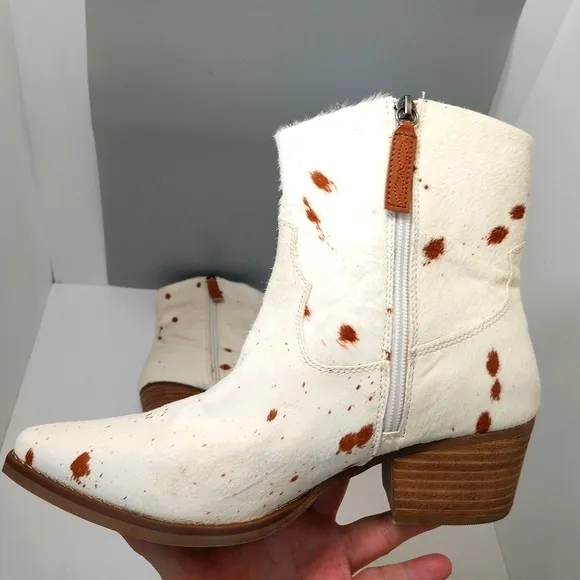 Dingo Hair We Go Genuine Calf Hair Ankle Boots, NEW, Size 9‎