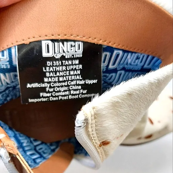 Dingo Hair We Go Genuine Calf Hair Ankle Boots, NEW, Size 9‎