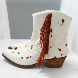Dingo Hair We Go Genuine Calf Hair Ankle Boots, NEW, Size 9‎