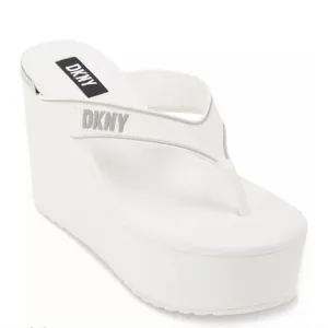 DKNY Women's Trina Platform Wedge Thong Sandals
