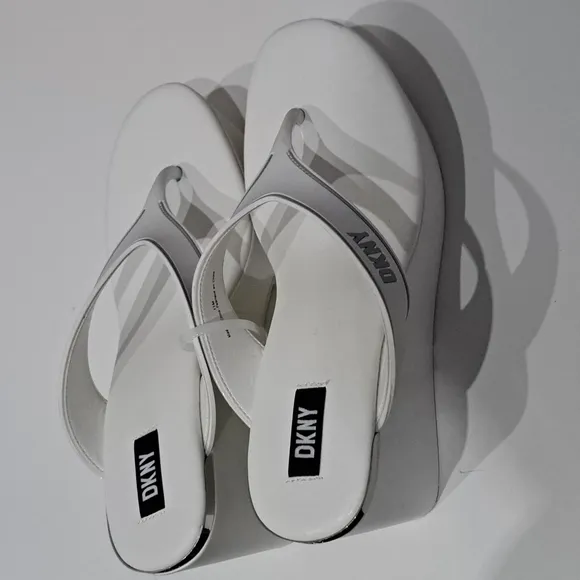 DKNY Women's Trina Platform Wedge Thong Sandals