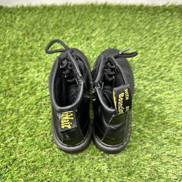 Doc Martens 1460J Combat Boots Youth Size 2 Lace Up Side Zip Black