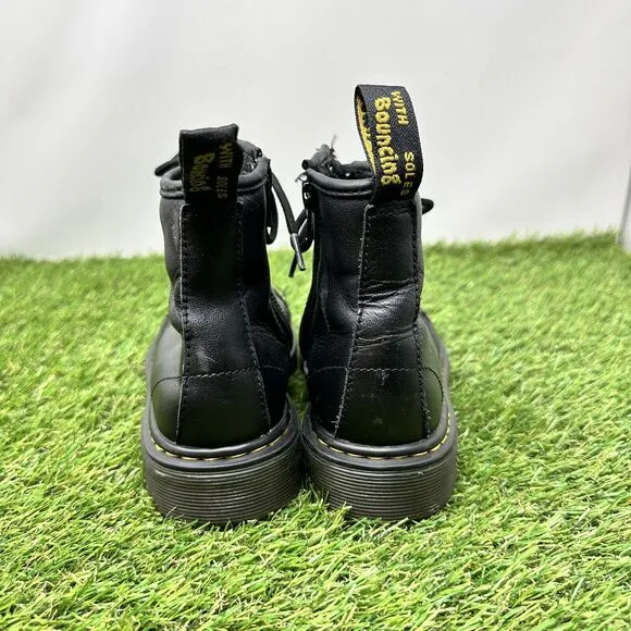 Doc Martens 1460J Combat Boots Youth Size 2 Lace Up Side Zip Black