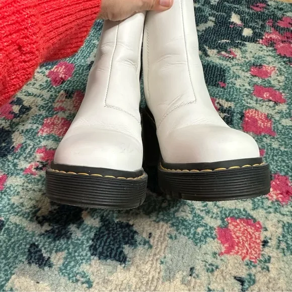 Doc Martens Spence White Sendal Leather Chelsea Boots
