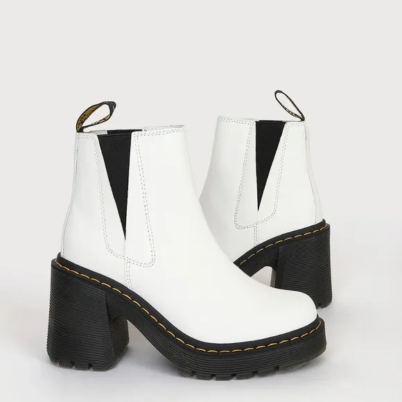Doc Martens Spence White Sendal Leather Chelsea Boots