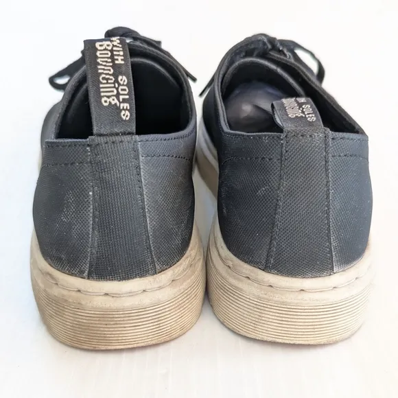 DOC MARTENS Walden black canvas lace-up Creepers Oxford Loafers