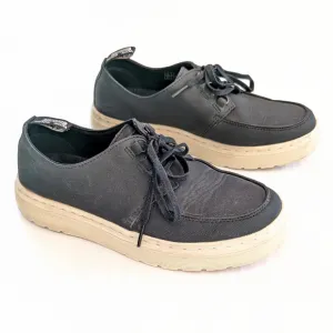 DOC MARTENS Walden black canvas lace-up Creepers Oxford Loafers