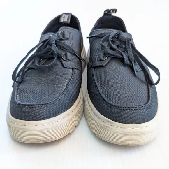 DOC MARTENS Walden black canvas lace-up Creepers Oxford Loafers