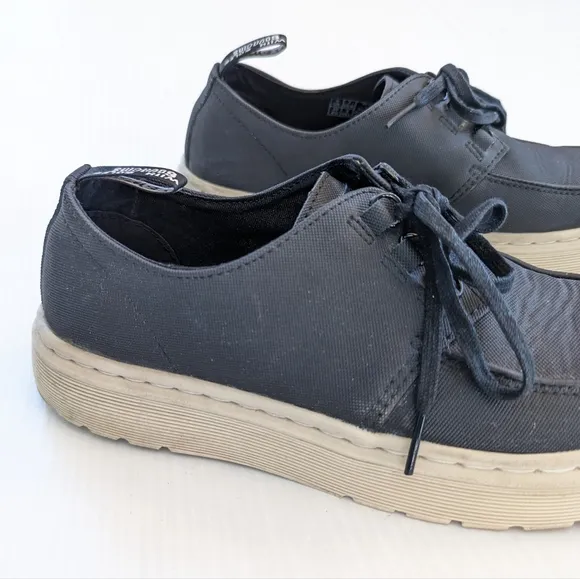 DOC MARTENS Walden black canvas lace-up Creepers Oxford Loafers