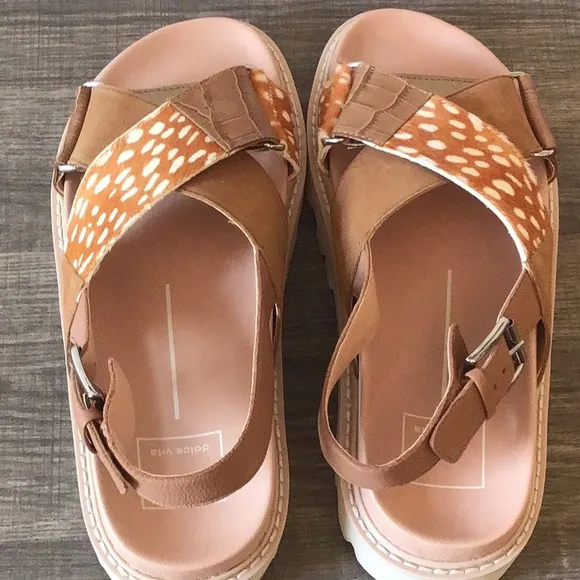 Dolce Vita Caramel Multi Leather Sandals