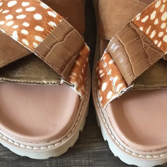 Dolce Vita Caramel Multi Leather Sandals