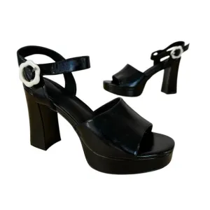 Dolls Kill Current Mood Daisy Delusion Square Toe Block Platform Heels Sandals 9