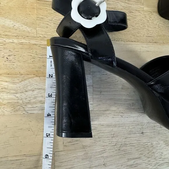 Dolls Kill Current Mood Daisy Delusion Square Toe Block Platform Heels Sandals 9