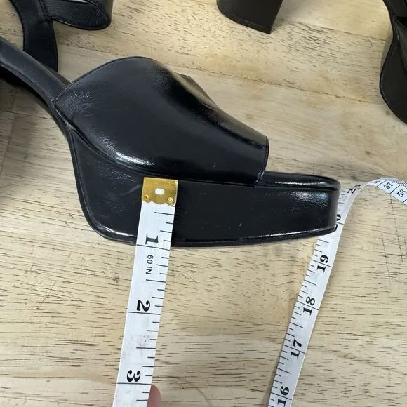 Dolls Kill Current Mood Daisy Delusion Square Toe Block Platform Heels Sandals 9