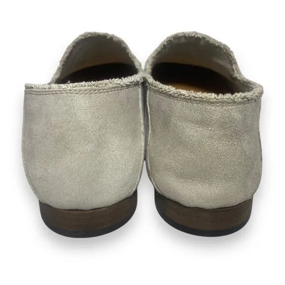 DONALD J. PLINER Men Soft Grey Suede Leather Soles Loafers Shoes Size 10 M Italy