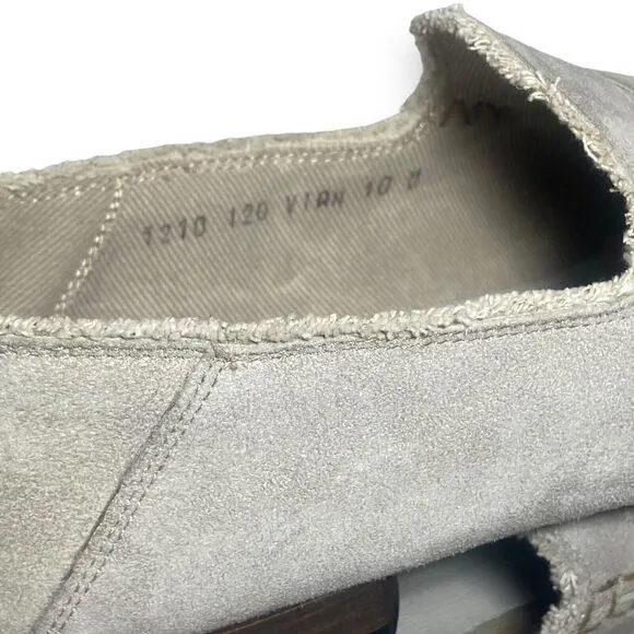 DONALD J. PLINER Men Soft Grey Suede Leather Soles Loafers Shoes Size 10 M Italy