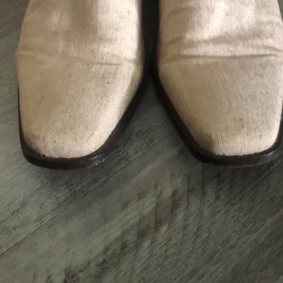 DONALD J. PLINER MENS CANVAS AND LEATHER LOAFERS SIZE 11