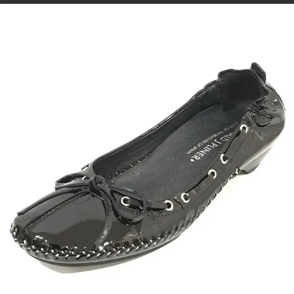 Donald J. Pliner Polly Black Suede Ballet Slip On Flats Designer Luxury