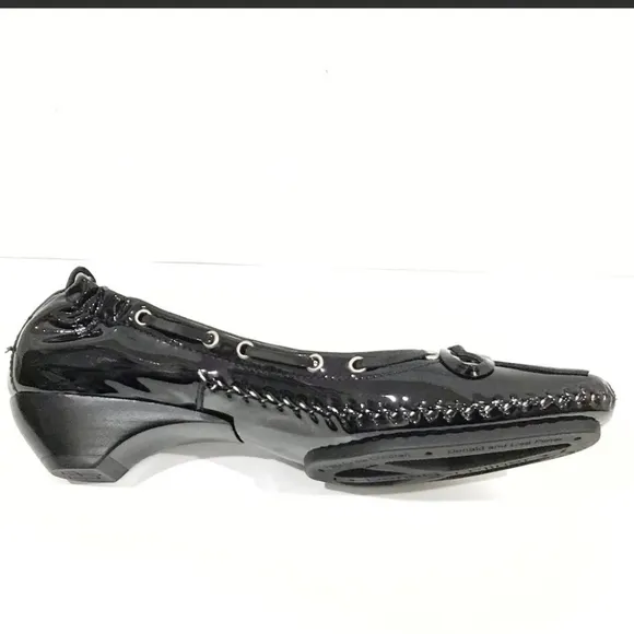 Donald J. Pliner Polly Black Suede Ballet Slip On Flats Designer Luxury