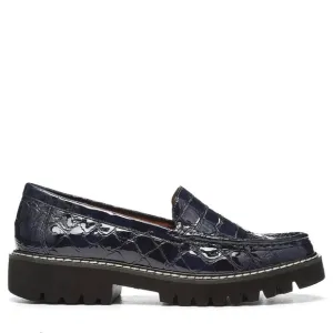 Donald Pliner The Hope Dark Blue Slip on Loafers Size 8 NWOB