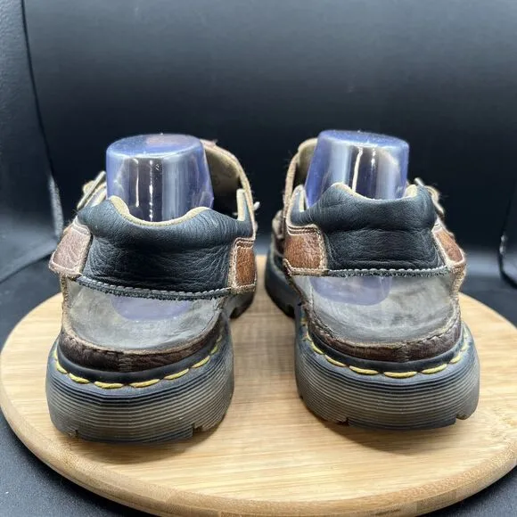 Dr Doc Martens Air Wair Sandals Mens Size 12 Brown Leather Fisherman Chunky 8A60