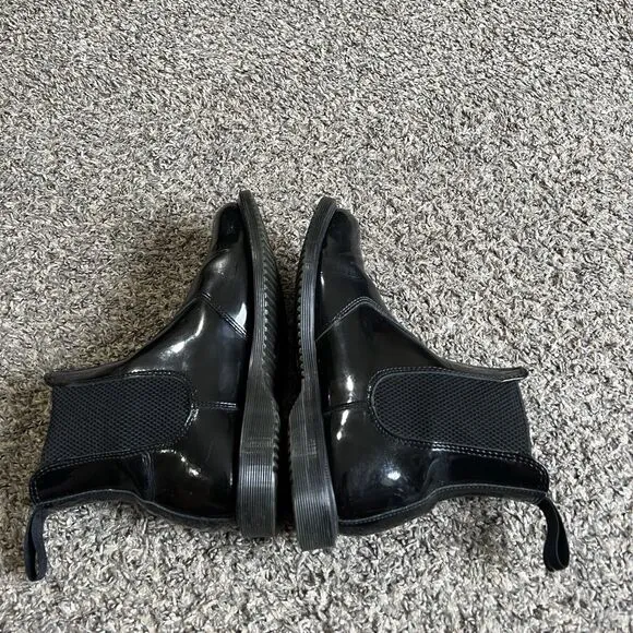 Dr. Doc Martens Faun Womens Black Patent Leather Chelsea Boots Size US 7