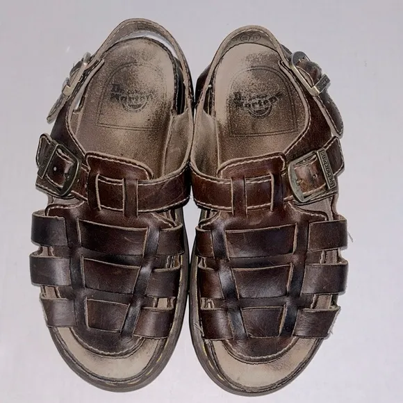 Dr. Marten Brown Fisherman Chunky Sandals - Size 11