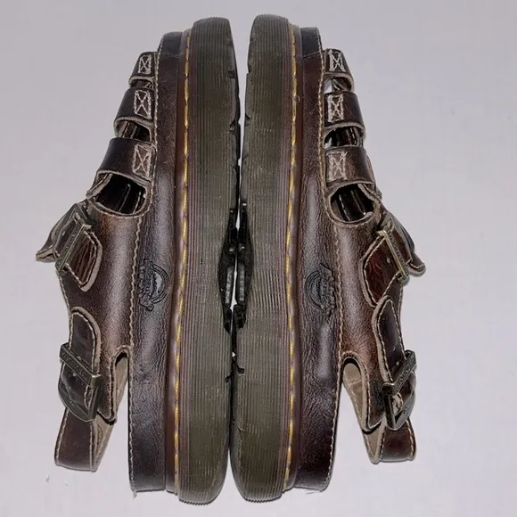 Dr. Marten Brown Fisherman Chunky Sandals - Size 11