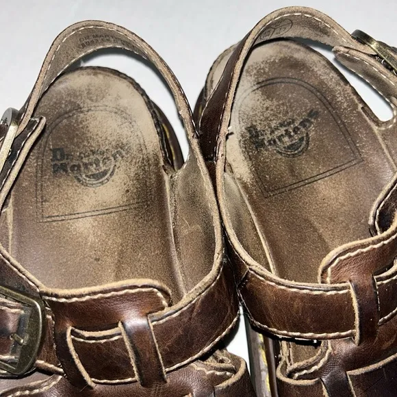 Dr. Marten Brown Fisherman Chunky Sandals - Size 11