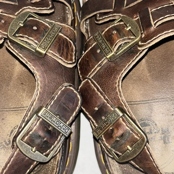 Dr. Marten Brown Fisherman Chunky Sandals - Size 11