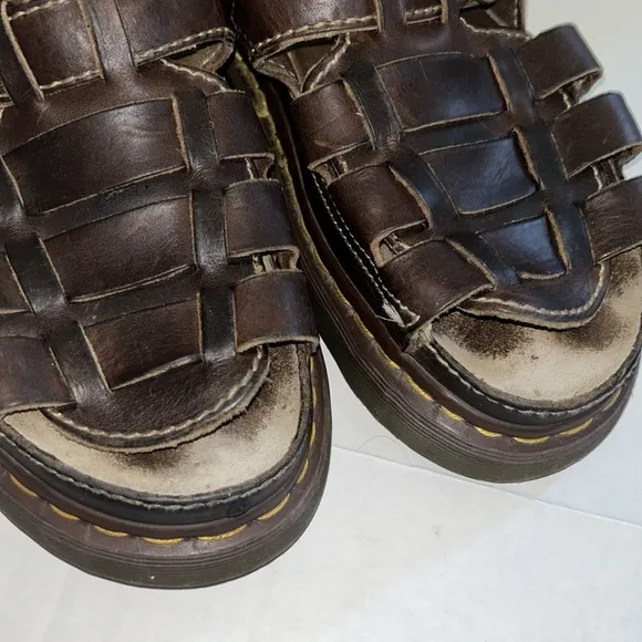Dr. Marten Brown Fisherman Chunky Sandals - Size 11