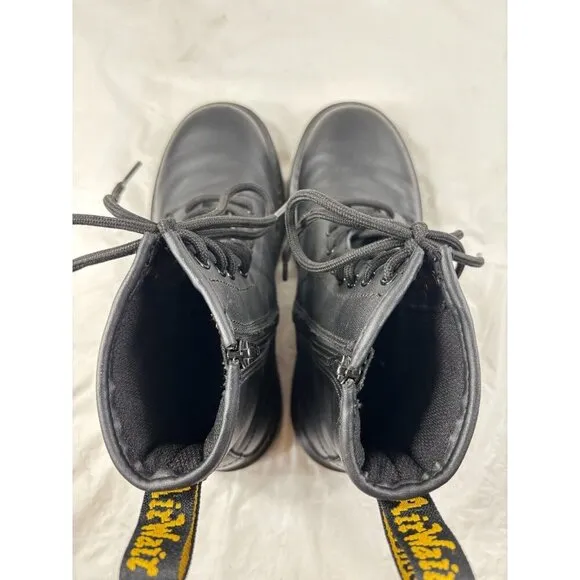 Dr. Marten's 1460 8 Eye Black Leather Boots Side Zip size 6