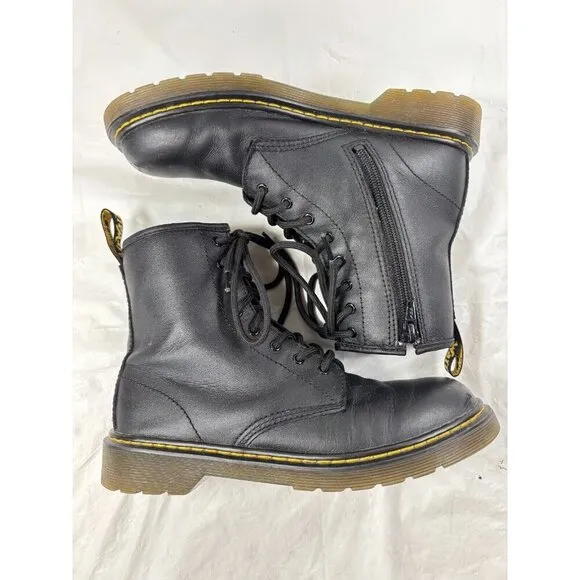 Dr. Marten's 1460 8 Eye Black Leather Boots Side Zip size 6