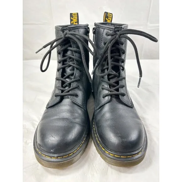 Dr. Marten's 1460 8 Eye Black Leather Boots Side Zip size 6