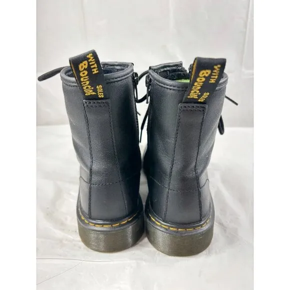 Dr. Marten's 1460 8 Eye Black Leather Boots Side Zip size 6