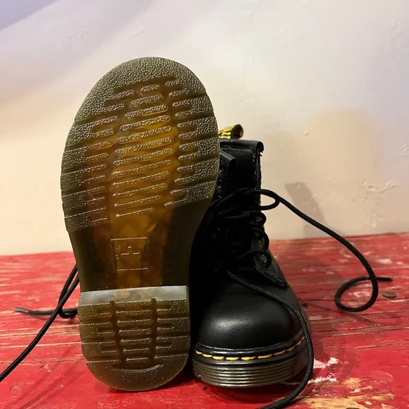 Dr Martens 1460 Toddler Size 7 Black Leather Side Zip Lace Up Boots Unisex