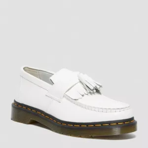 DR. MARTENS ADRIAN YS LEATHER TASSEL LOAFERS Size Men's 5 Women's 6 Whit…