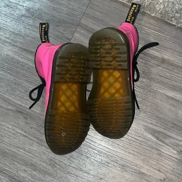 Dr. Martens Air Wair Hot Pink Lacie Up Side Zip Boots US Sz 11 EUC