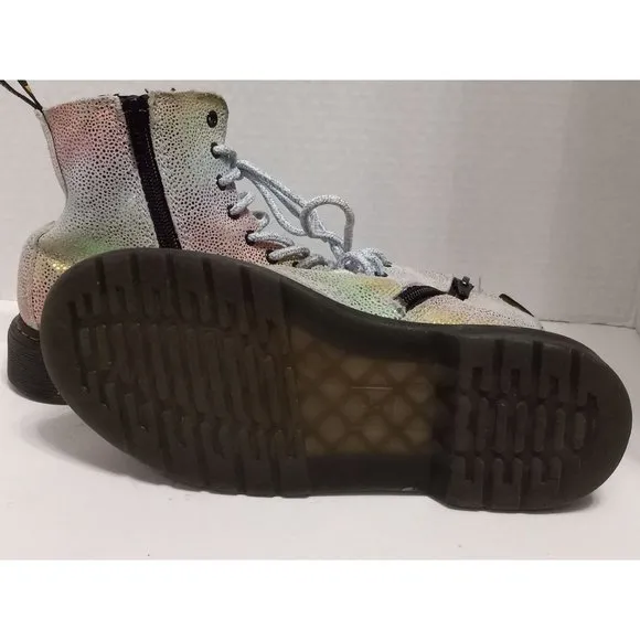 Dr Martens Air Wair Sole Bouncing 3 Colorful Lace Up Pascal Rainbow Boots