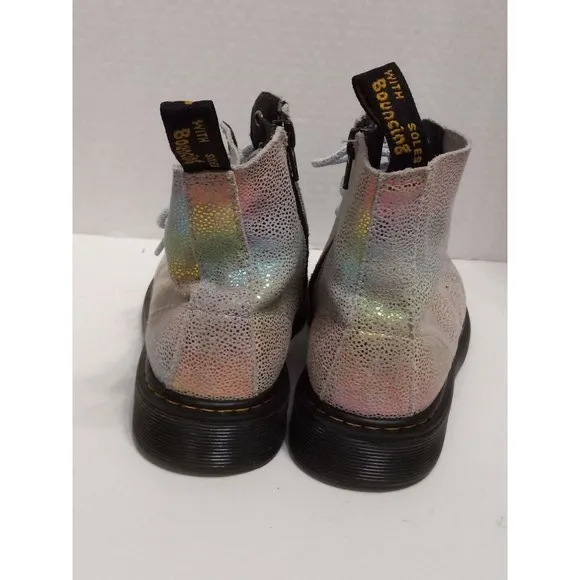 Dr Martens Air Wair Sole Bouncing 3 Colorful Lace Up Pascal Rainbow Boots