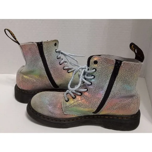 Dr Martens Air Wair Sole Bouncing 3 Colorful Lace Up Pascal Rainbow Boots
