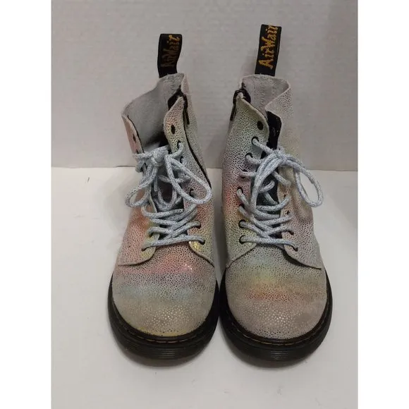 Dr Martens Air Wair Sole Bouncing 3 Colorful Lace Up Pascal Rainbow Boots