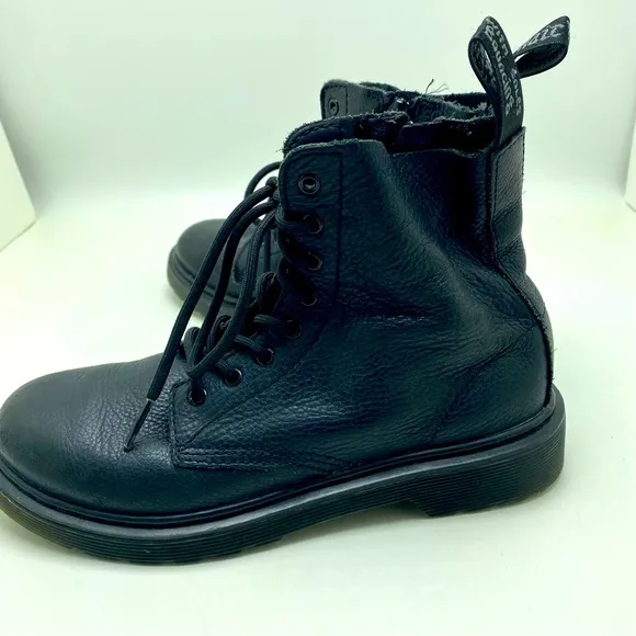 Dr Martens Black Classic Side Zip Lace Up Boots Size 2
